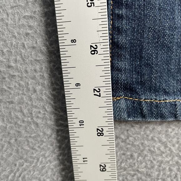 7 For All Mankind Jeans Womens 28 Blue Bootcut Stretch Denim Made USA Classic - Picture 10 of 10
